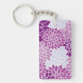 Dahlia Flowers, Flowers Pattern, Paarse Dahlia Sleutelhanger (Voorkant)