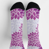 Dahlia Flowers, Flowers Pattern, Paarse Dahlia Sokken (Top)