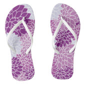 Dahlia Flowers, Flowers Pattern, Paarse Dahlia Teenslippers (Voetbed)