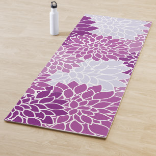 Dahlia Flowers, Flowers Pattern, Paarse Dahlia Yogamat