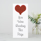 Dahlia Flowers Heart Bladwijzer Sjabloon (Staand voorkant)