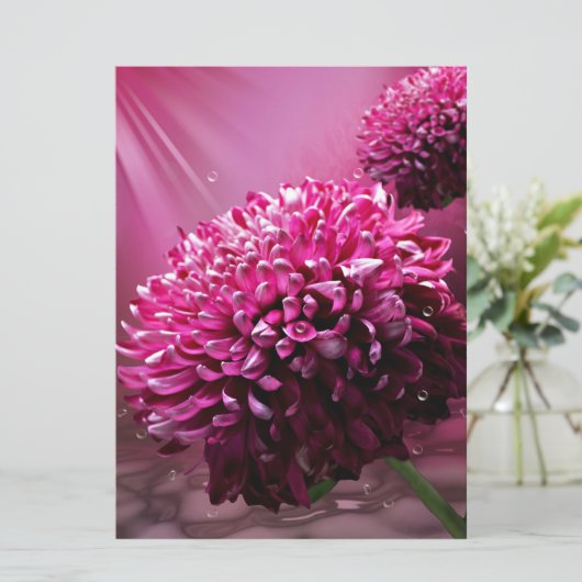 Dahlia Flowers Kaart (Staand voorkant)