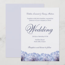 Dahlia Flowers Lila Blue Elegant Floral Wedding