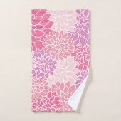 Dahlia Flowers, patroon van bloemen, roze Dahlia Bad Handdoek (Handdoek)