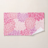 Dahlia Flowers, patroon van bloemen, roze Dahlia Bad Handdoek (Handdoek)