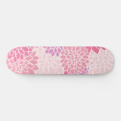 Dahlia Flowers, patroon van bloemen, roze Dahlia Persoonlijk Skateboard (Horizontaal)