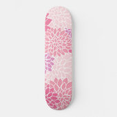 Dahlia Flowers, patroon van bloemen, roze Dahlia Persoonlijk Skateboard (Voorkant)