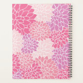 Dahlia Flowers, patroon van bloemen, roze Dahlia Planner (Achterkant)