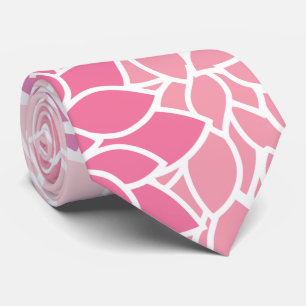 Dahlia Flowers, patroon van bloemen, roze Dahlia Stropdas