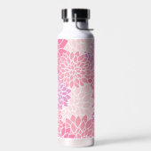 Dahlia Flowers, patroon van bloemen, roze Dahlia Waterfles (Links)