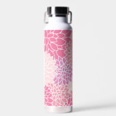 Dahlia Flowers, patroon van bloemen, roze Dahlia Waterfles (Voorkant)