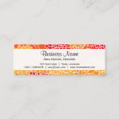 Dahlia Flowers, Petals, bloesems - Oranje rood Mini Visitekaartje (Voorkant)