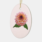 Dahlia Foxy Lady Keramisch Ornament (Links)