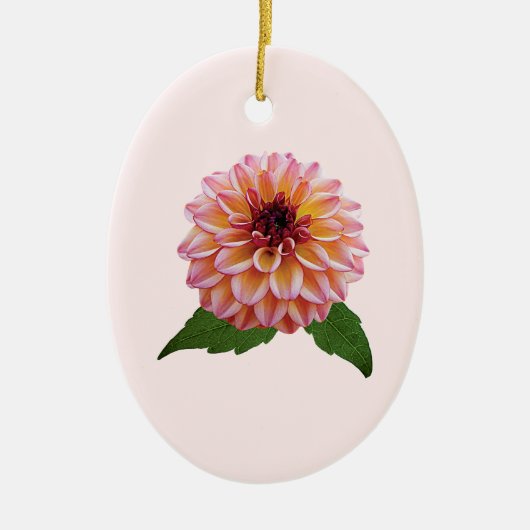 Dahlia Foxy Lady Keramisch Ornament (Voorkant)