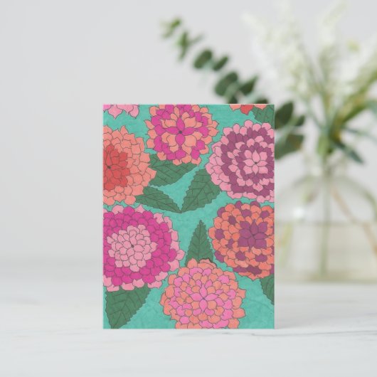 Dahlia Garden Briefkaart (Staand voorkant)