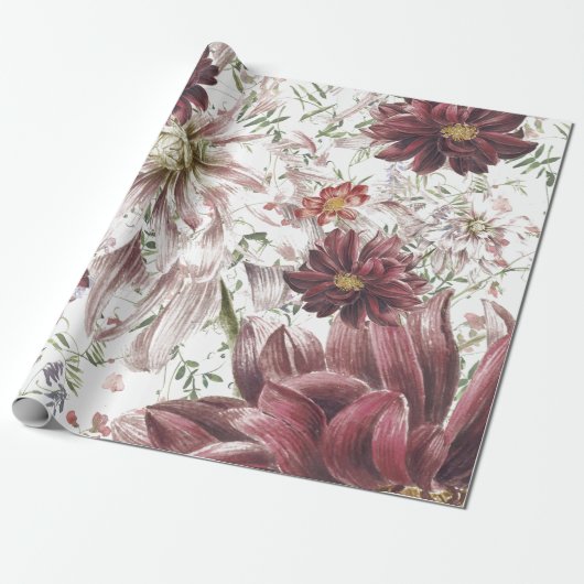 Dahlia Garden Decoupage/Gift Wrap Paper Cadeaupapier (Uitgerold)