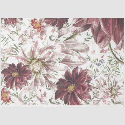 Dahlia Garden Decoupage/Weefpapier Tissuepapier (Voorkant)