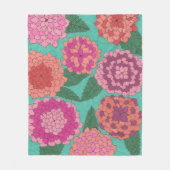 Dahlia Garden Fleece Deken (Voorkant)