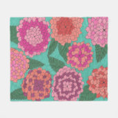 Dahlia Garden Fleece Deken (Voorkant (Horizontaal))