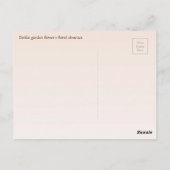 Dahlia Garden Flowers Floral Abstract Briefkaart (Achterkant)