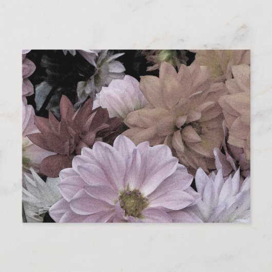 Dahlia Garden Flowers Floral Abstract Briefkaart (Voorkant)