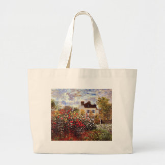 Dahlia Garden in Argenteuil Claude Monet Fine Art Grote Tote Bag