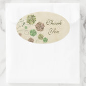 Dahlia Garden Wedding Bedankt Oval Sticker (Tas)
