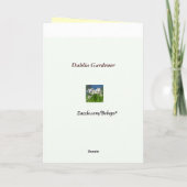 Dahlia Gardener Verjaardag Kaart (Achterkant)