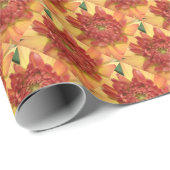 Dahlia: Geel en zalm — ECHO PRINT Cadeaupapier (Rol Hoek)