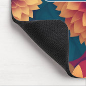 Dahlia geometrisch kleurrijk gepersonaliseerd patr muismat (Hoek)