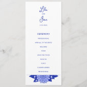 Dahlia gepersonaliseerd huwelijksprogramma programmakaart (Voorkant)