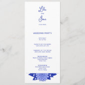 Dahlia gepersonaliseerd huwelijksprogramma programmakaart (Achterkant)