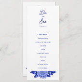 Dahlia gepersonaliseerd huwelijksprogramma programmakaart (Voorkant / Achterkant)