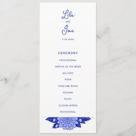 Dahlia gepersonaliseerd huwelijksprogramma programmakaart