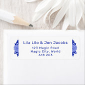 Dahlia gepersonaliseerd retouradreslabel etiket (Insitu)