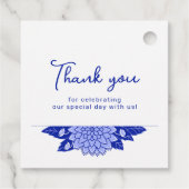 Dahlia gepersonaliseerde bruiloft gunst Labels (Achterkant)