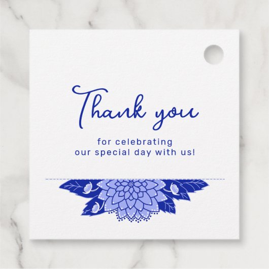 Dahlia gepersonaliseerde bruiloft gunst Labels (Achterkant)