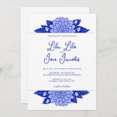 Dahlia gepersonaliseerde bruiloft uitnodiging (Voorkant / Achterkant)