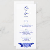 Dahlia Gepersonaliseerde Wedding Menu (Voorkant / Achterkant)