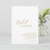 Dahlia Gold Hedendaags Modern Vrijgezellenfeest Kaart (Staand voorkant)