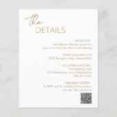 Dahlia Gold Modern Budget Bruiloft Uitnodiging Flyer (Achterkant)