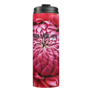 Dahlia Heart Thermal Tumbler Thermosbeker