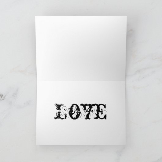 Dahlia Heart Valentijn Love Romance Neovictorian Feestdagen Kaart (Binnen)