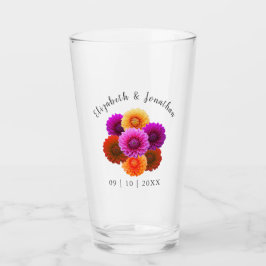 Dahlia Herfst Bloemige Bruiloft Glas