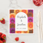 Dahlia Herfst Bloemige Bruiloft Servet (Insitu)