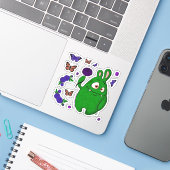 Dahlia het monster, sticker set (Laptop met iPhone)