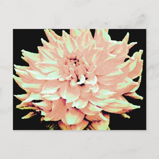 Dahlia - Honeymoon - bleke zwarte perziken Briefkaart (Voorkant)