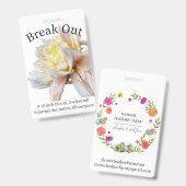 Dahlia ID-badge uit de verpakking Badge (Voor- en achterkant)
