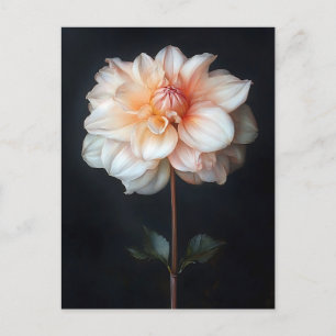 Dahlia in Bloom Botanische Schilderij Briefkaart