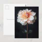Dahlia in Bloom Botanische Schilderij Briefkaart (Voorkant / Achterkant)